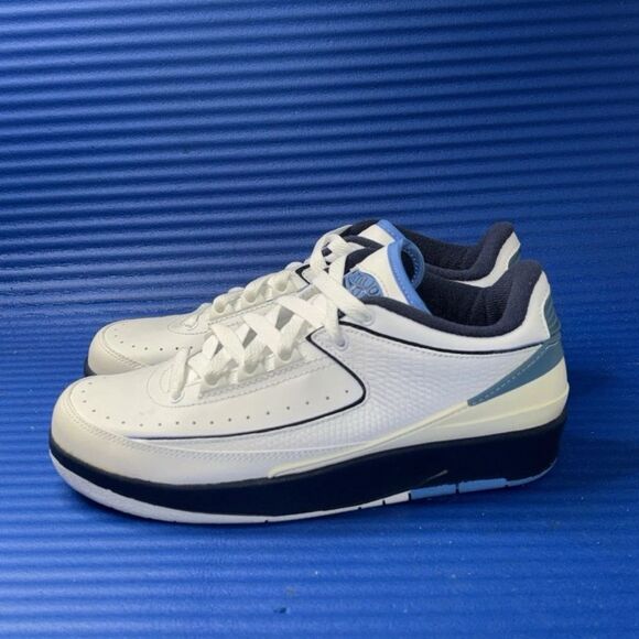 Size 4.5Y- GS Nike Air Jordan Retro 2 Low University Navy 2004 RARE 309838-141 - Picture 2 of 8